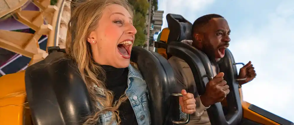 Girl floating in a tube on the lazy river